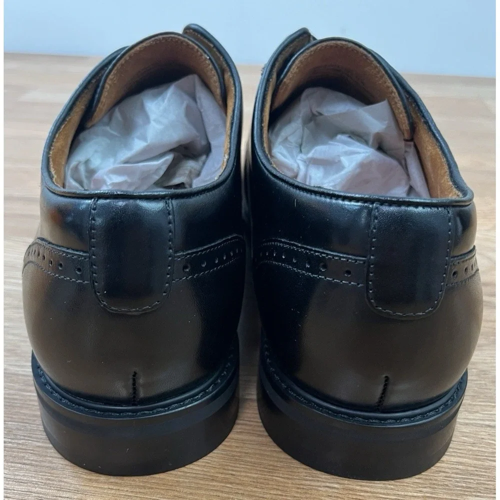 Stacy Adams Benson Plain Toe Oxford Black Dress Shoes Men's Size 13 WIDE NEW